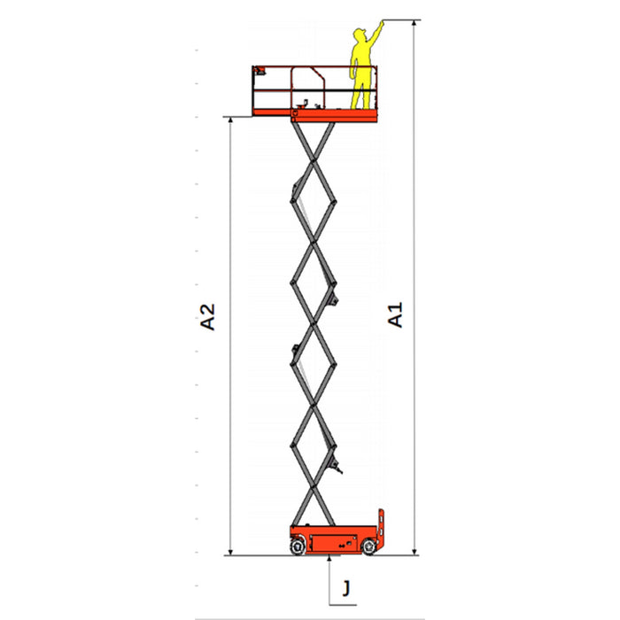 EKKO ES80E-Li Electric Scissor Aerial Work Platform || 26FT || 990 LBS