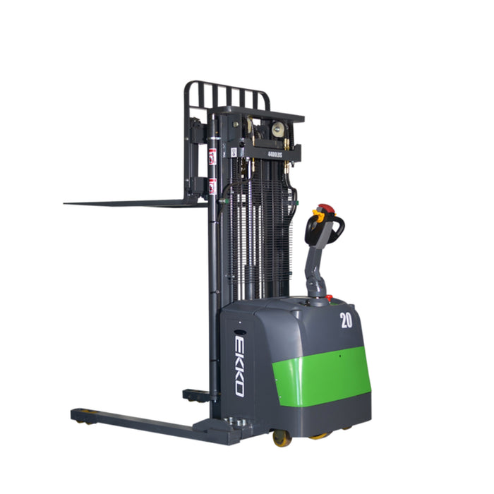 EKKO EB20CS-189Li Electric Straddle Stacker || 177" to 216" || 4,400 LBS