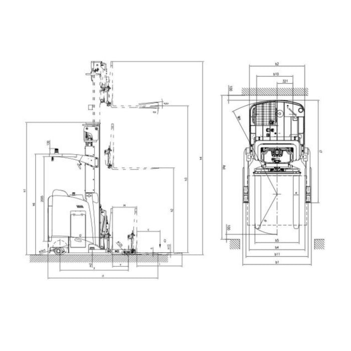 EKKO EK18RR-196Li Stand-Up NA Reach Truck || 196" || 4000 LBS