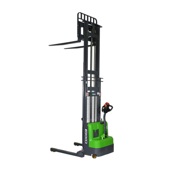 EKKO EB14C Lithium Straddle Stacker || 98" to 145" || 3000 LBS