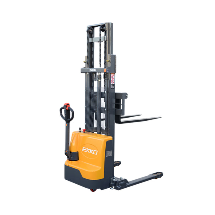 EKKO EB12EA Electric Straddle Stacker || 145" || 3,000 LBS