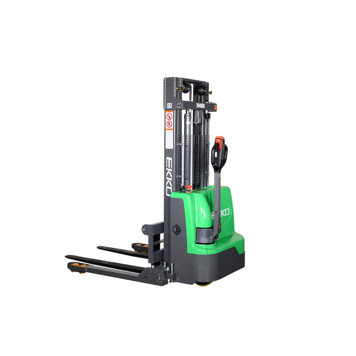 EKKO EB12E-98i Electric Straddle Stacker || 72" Mast & 98" Lift || 2,640 LBS