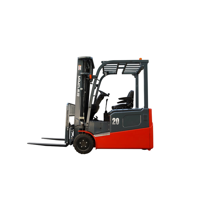 MIMA 2MKC20-48 Lithium 3-Wheel Forklift – 4,400 lb Cap | Up to 189" Lift Height | Solid Pneumatic Tires